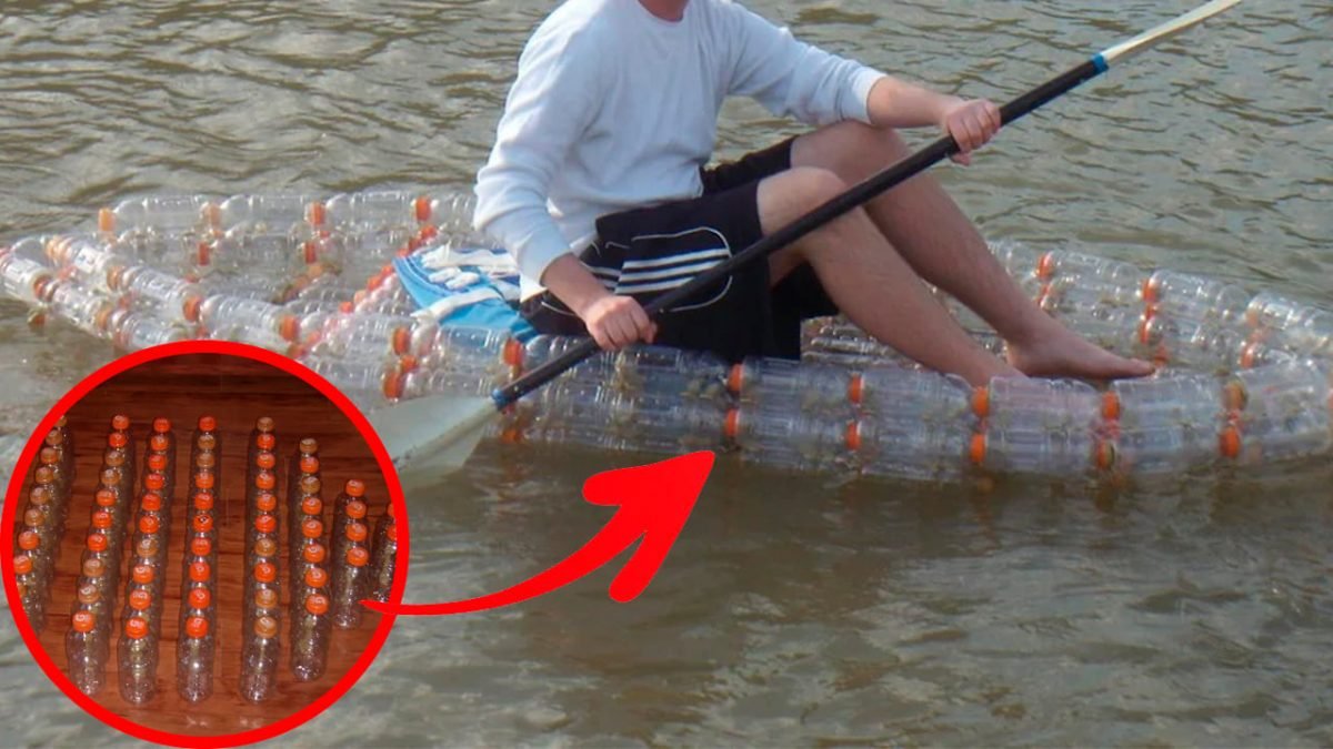 Cómo hacer un bote con botellas de plástico recicladas paso a paso